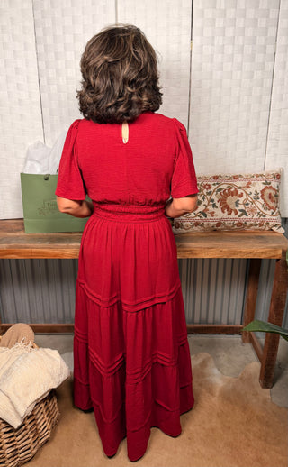 She + Sky Smocked Waist Maxi Dress