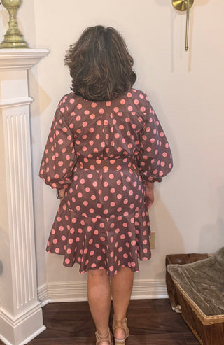 Entro Dot About You Belted Dress