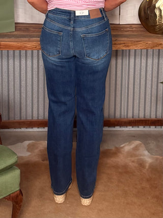 Judy Blue MR Side Seam Detail Straight Leg