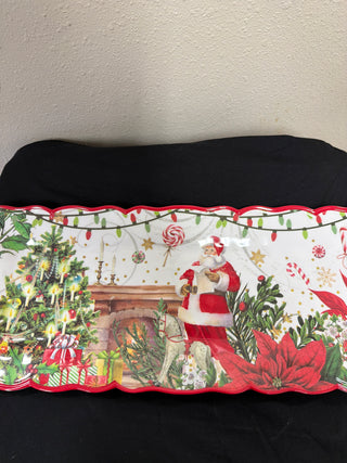 Retro Santa Delivery Rectangular Platter