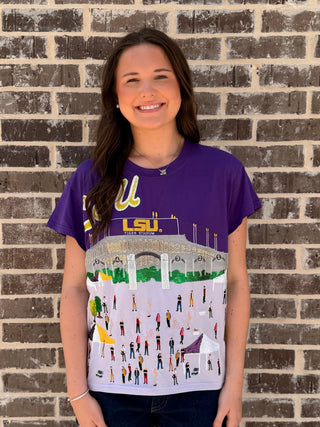 QoS Licensed LSU Stadium Tailgate Party Tee