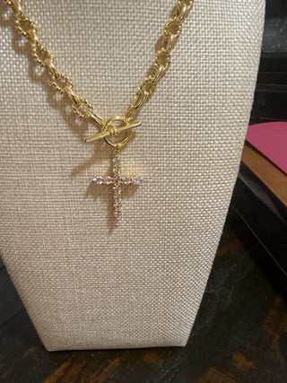 Splendid Iris Bold Cross pendant