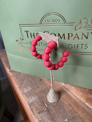 WW Coral Pink Ball Hoop Earrings