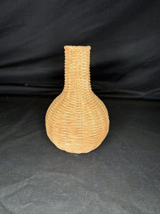 Basket Weave Pattern Vase Tall Neck