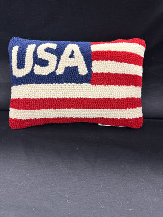 Latch Hook USA Flag Pillow
