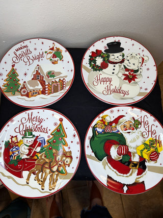 Retro Santa Clause Dessert Plate