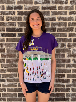 QoS Licensed LSU Stadium Tailgate Party Tee