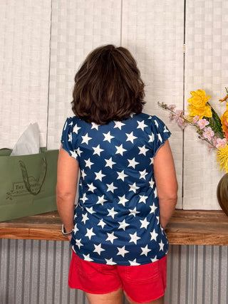 Stars and Stripes Flutter Top