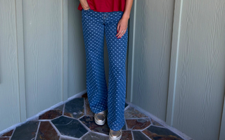 Risen High Rise Wide Leg Bow Embroidered Trouser Jeans Plus