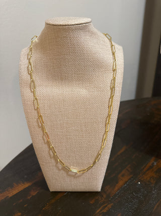 Splendid Iris Gold plated Large Link Chain 24"