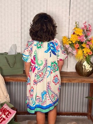 Bright Bloom Swing Dress