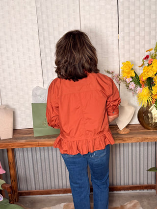 Entro Autumn Muse Ruffle Shirt