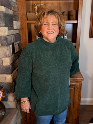 Umgee Hunter Green Chenille Sweater