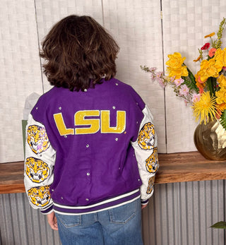 Queen of Sparkles Licensed LSU Tiger Bomber
