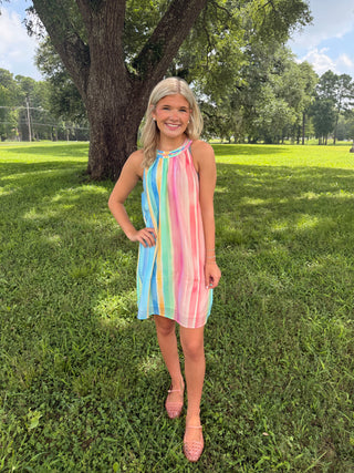 THML Rainbow Pastel Beach Dress – The Company Boutique and Gifts