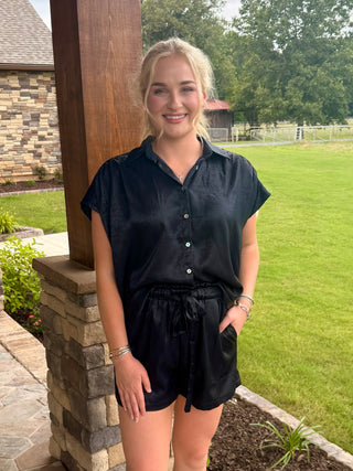 Molly Bracken Woven Navy Shorts
