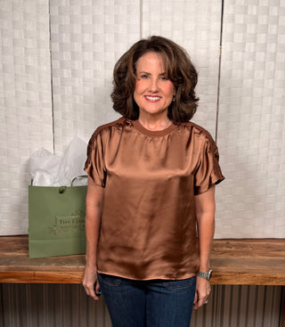 Silky Shirred Crop Top