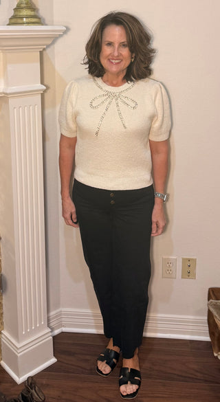 Easel Button Up Black Jeans