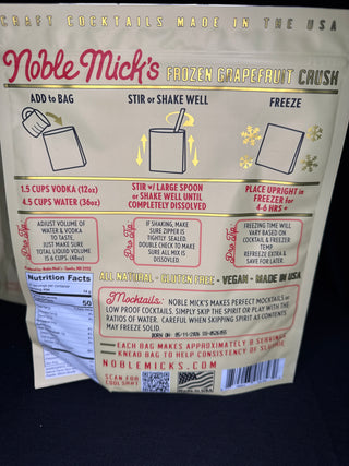 Noble Mick’s Grapefruit Crush Frozen Cocktail Mix
