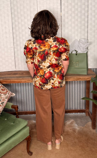 Autumn Romance Floral Top