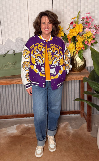Queen of Sparkles Licensed LSU Tiger Bomber