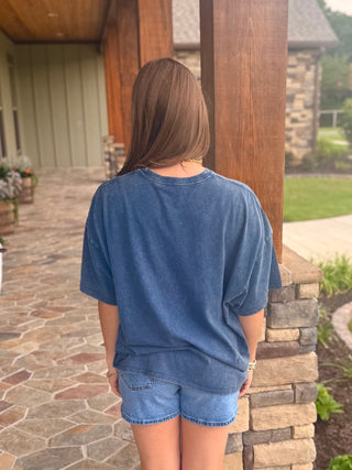 Vintage Wash American Flag Tee
