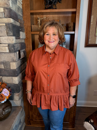 Entro Autumn Muse Ruffle Shirt