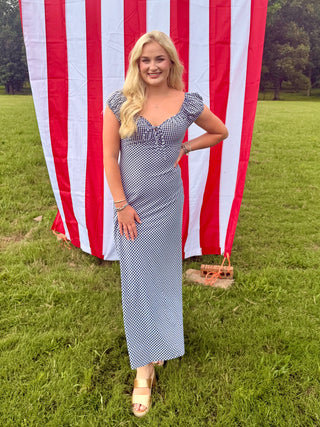 Nantucket Gingham Midi Dress