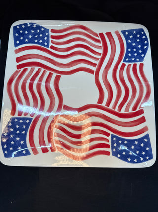 Stars and Stripes Flag Platter