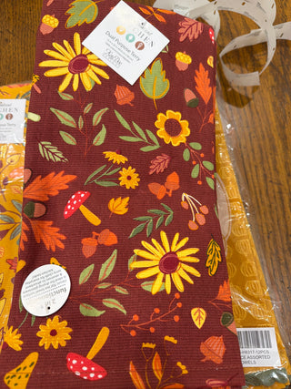 Assorted Fall Floral Kitchen Towel