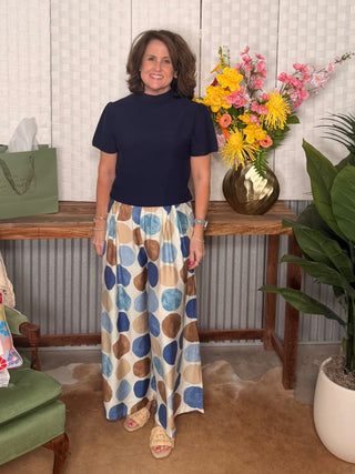 Coastal Dot Wide Leg Pants
