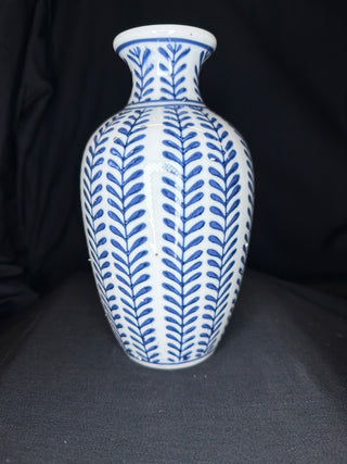 Blue & White Vine Porcelain Vase