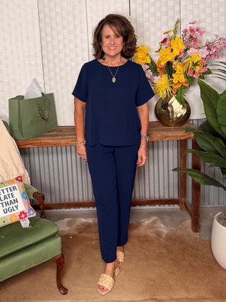 LILI Sidonio Effortless Wide Leg Tie Pants