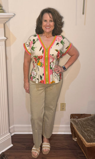 Kut from the Kloth Charlotte Oatmeal HR Jeans