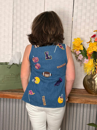 QoS Licensed LSU Gameday Snap Vest