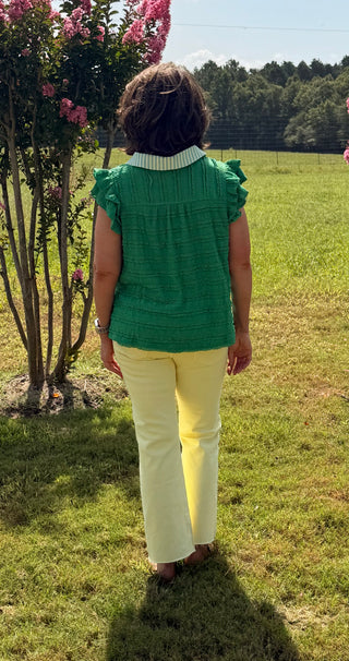 Emerald Coast Ruffle Top