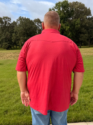BCR Heathered Red Polo