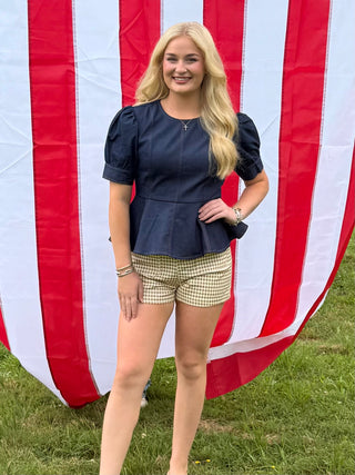 Denim Darling Peplum Top