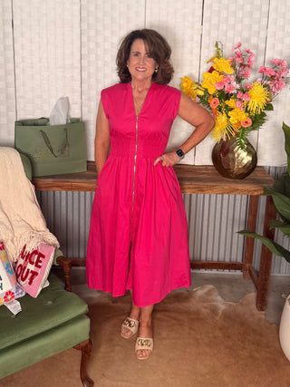 She & Sky MIdi Zipper Dress