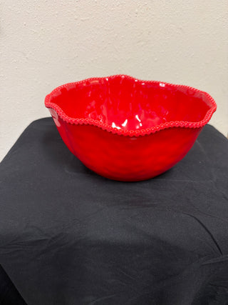 Perlette Red Melamine Deep Bowl