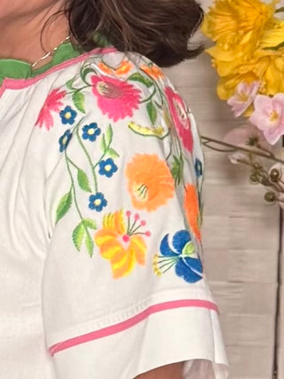 Voy Garden Party Embroidered Blouse