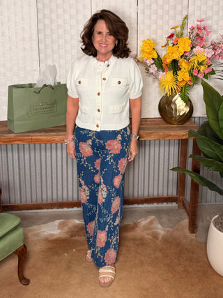 The Angie Floral HR Denim Jeans