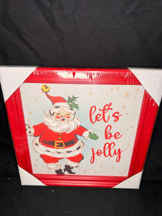 12 x 12 "Let's Be Jolly" Framed Art