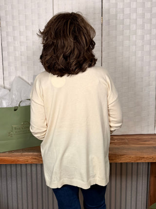Umgee Long Sleeve V Neck Sweater