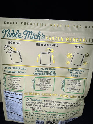 Noble Mick’s Margarita Frozen Cocktail Mix