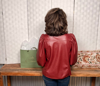 The Uptown Edge Faux Leather Top