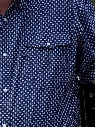 BCR Navy Ranch Star Pearl Snap