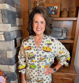 Queen of Sparkles Ivory Thanksgiving Cardigan