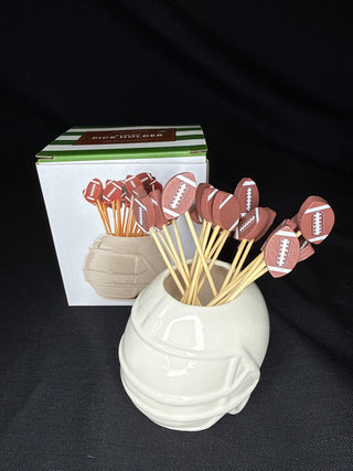 Football Helmet Pick Holder with 20 Picks