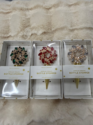 Holiday Wreath Bottle Stoppers